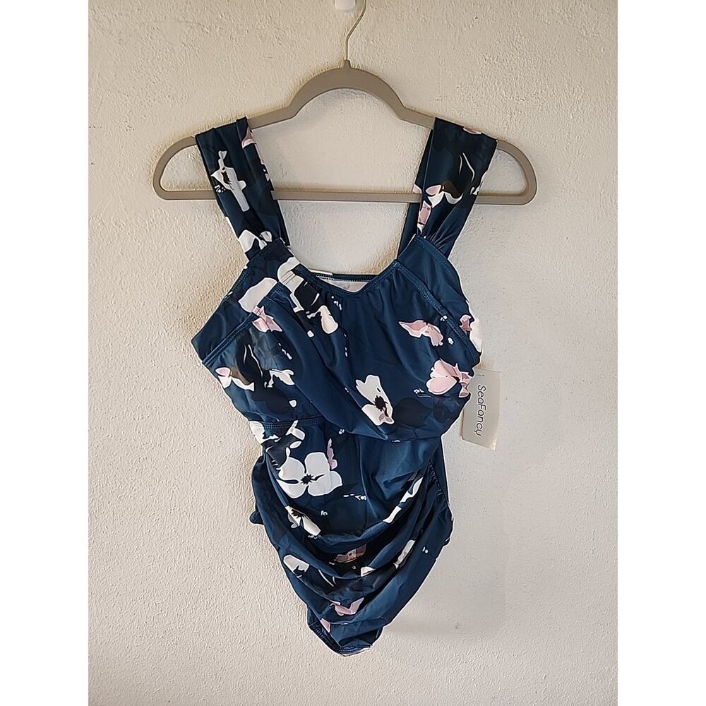 Sea Fancy Swimsuit Floral Summer Colorful L large One Piece Paisley